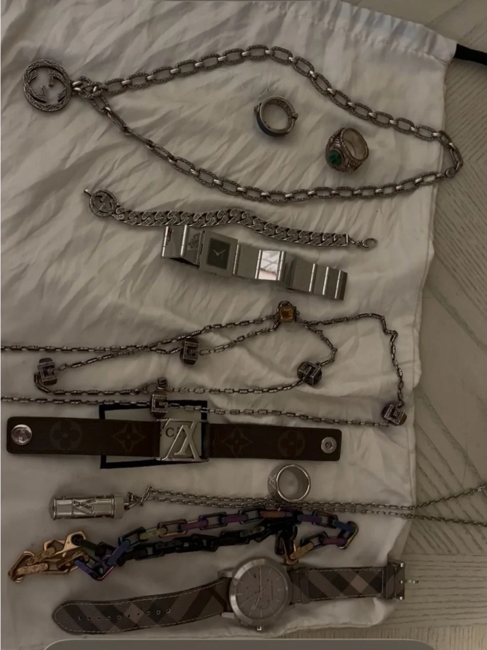 Gucci and Louis Vuitton Jewelry Set